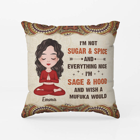 1892PUK1 personalised im not sugar and spice pillow