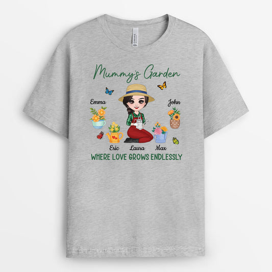 1899AUK2 personalised grandmothers garden t shirt