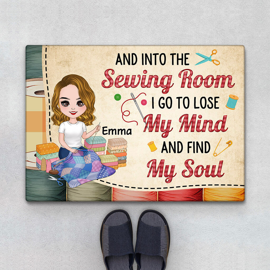 1905DUK1 personalised i go to lose my mind doormat