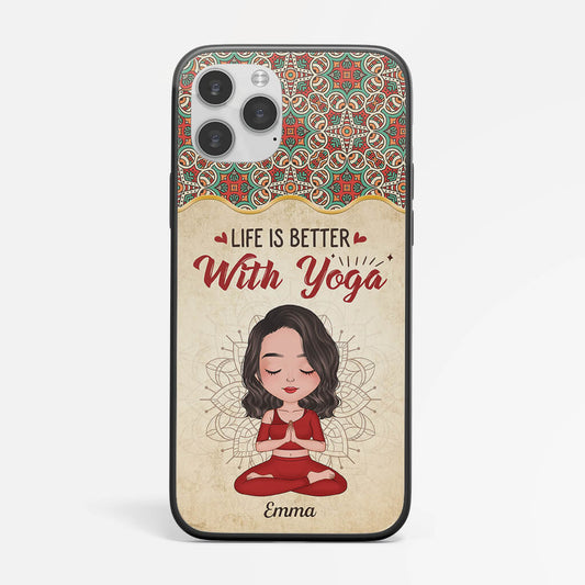 1907FUK1 personalised life is always better with yoga phone case
