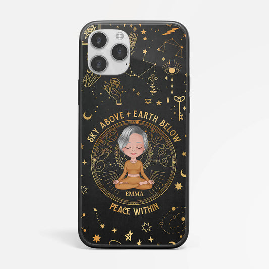 1909FUK2 personalised sky above earth below peace within phone case