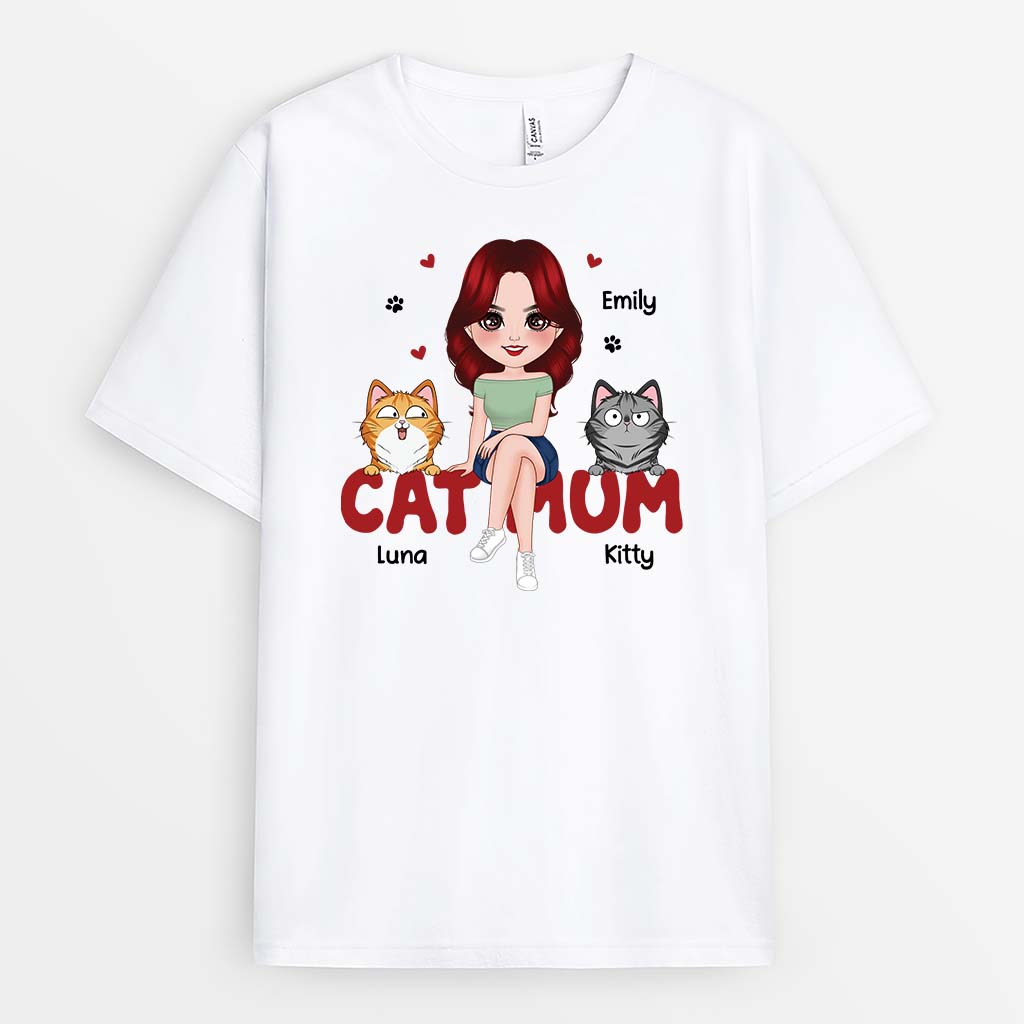 1914AUK1 personalised cat mummy t shirt