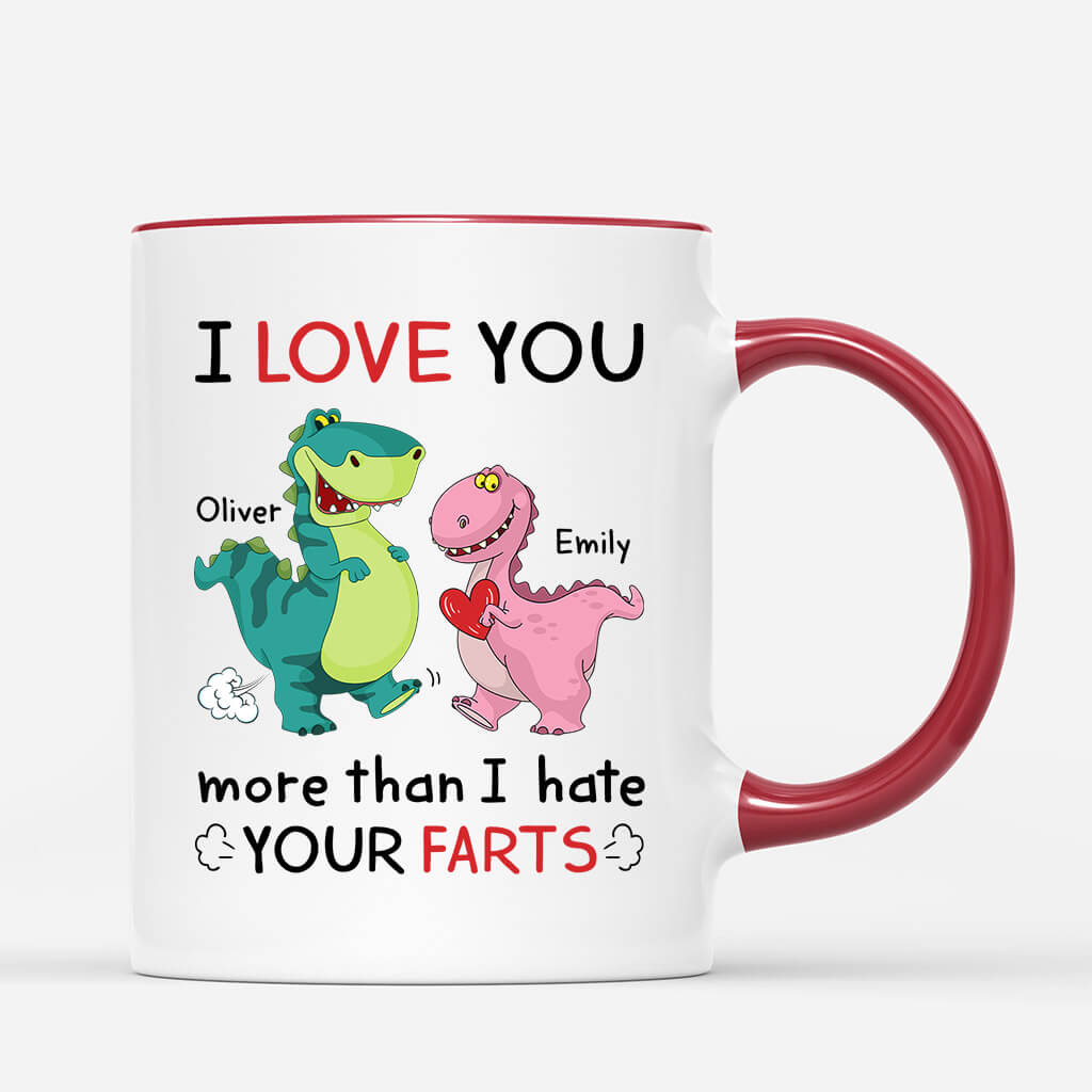 1919UK1 personalised love you more than i hate your farts mug