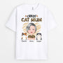 1921AUK1 personalised crazy cat mummy t shirt