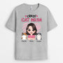 1921AUK2 personalised crazy cat mummy t shirt