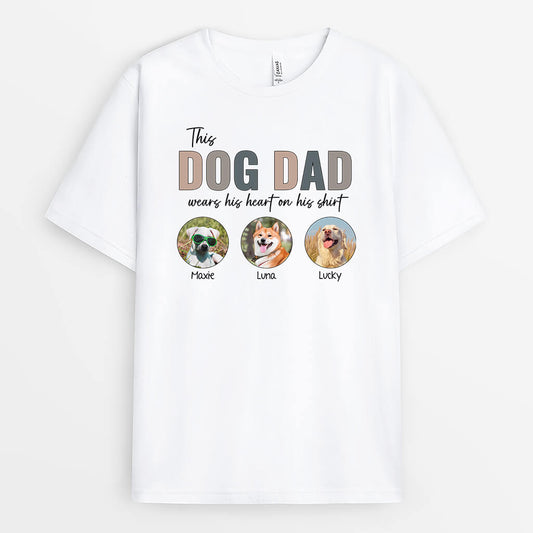 1927AUK1 personalised this dog mummy daddy wears her his heart on this t shirt