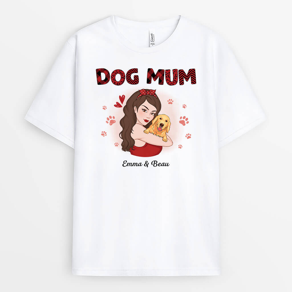 1931AUK1 personalised dog mummy t shirt