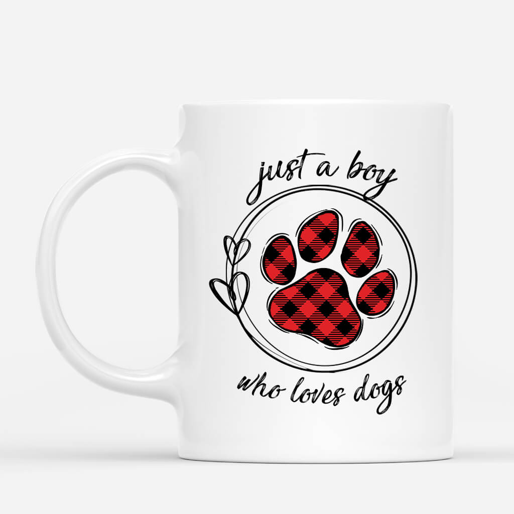 1934MUK2 personalised just a woman man who loves dogs mug