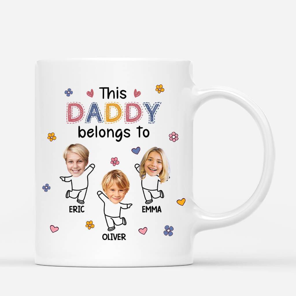 1939MUK1 personalised this best daddy belongs to mug