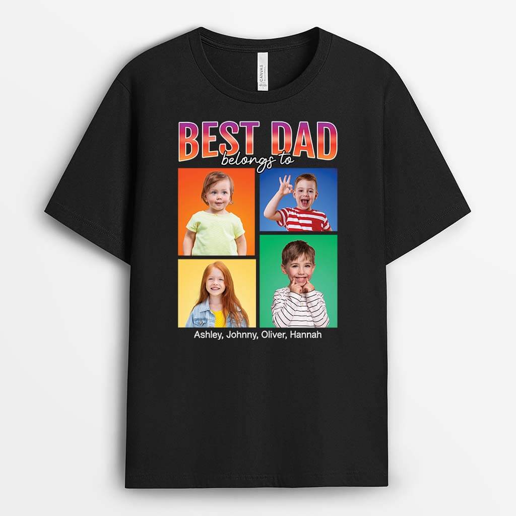 1940AUK1 personalised best daddy belongs to t shirt