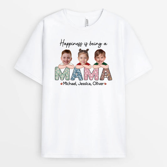 1945AUK1 personalised happiness is being a mummy grandma t shirt