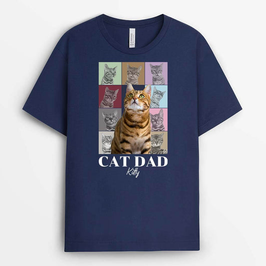 1948AUK2 personalised best cat mum cat dad photo version t shirt