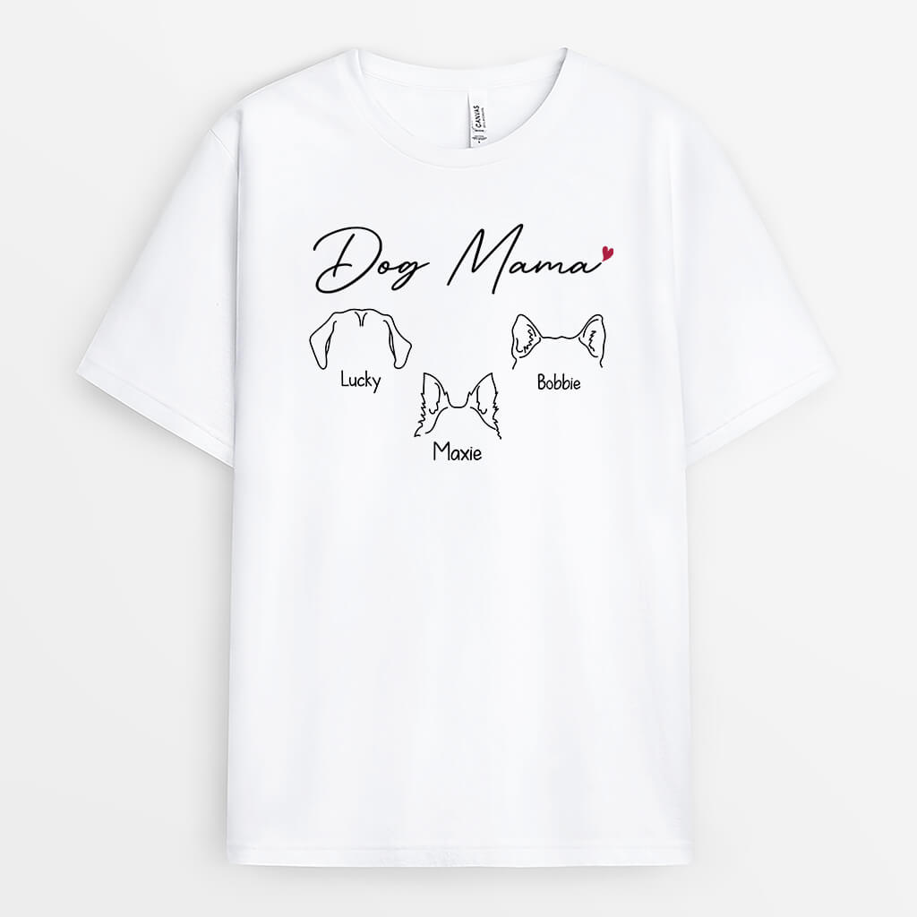 1949AUK1 personalised best dog mum dog dad line version t shirt