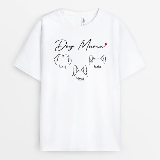 1949AUK1 personalised best dog mum dog dad line version t shirt