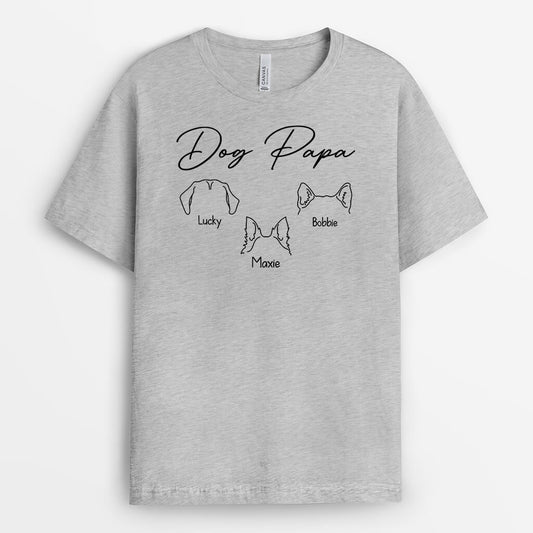 1949AUK2 personalised best dog mum dog dad line version t shirt