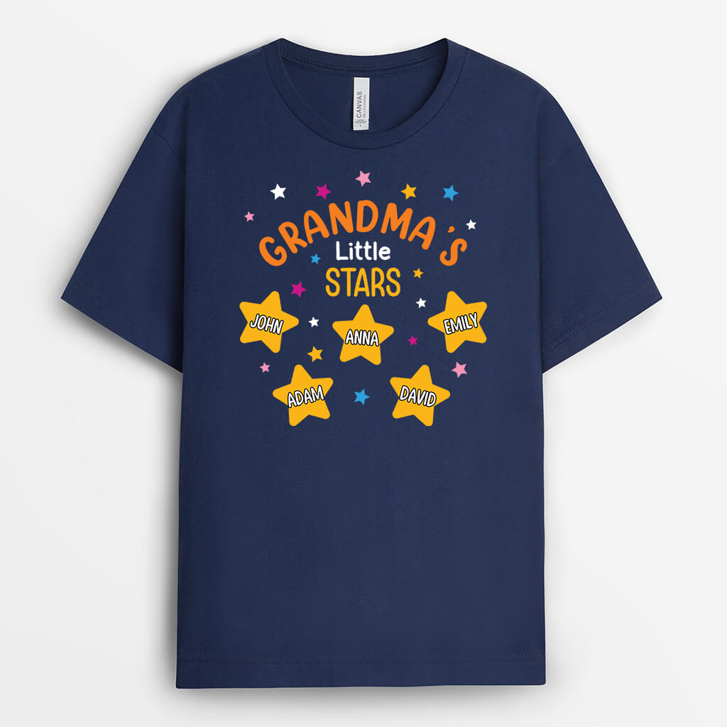 1953AUK1 personalised mum grandmas little stars t shirt
