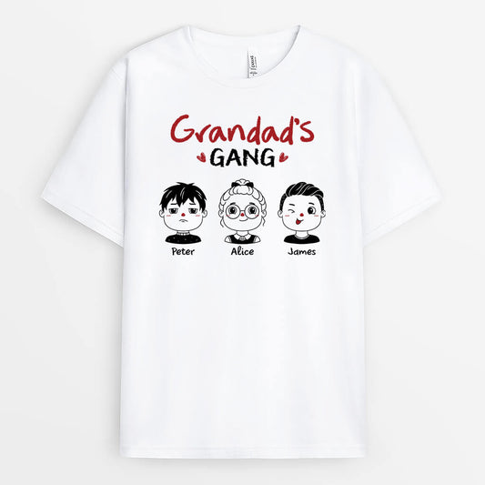 1957AUK1 personalised grandpa dads gang t shirt