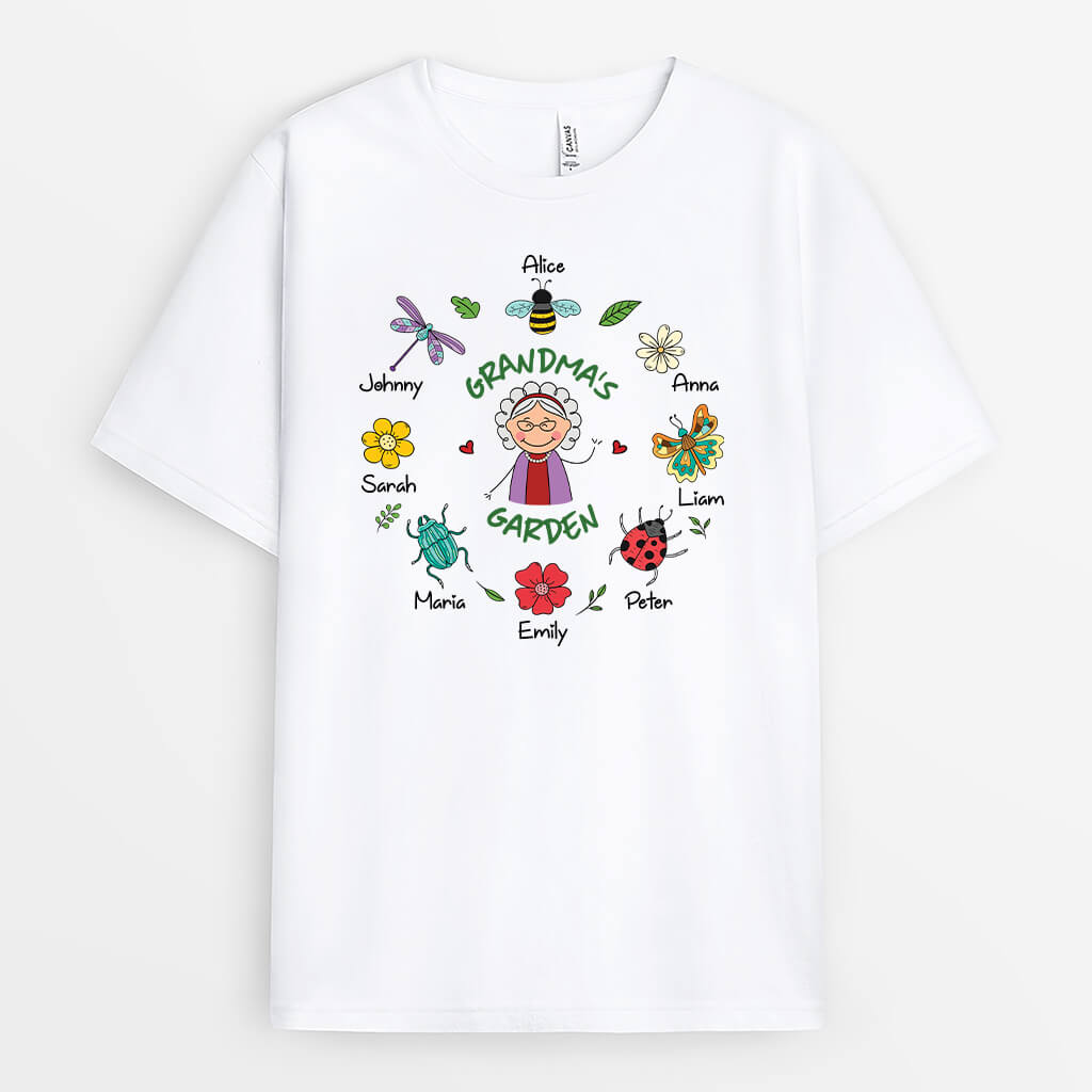 1959AUK1 personalised grandma mums garden t shirt