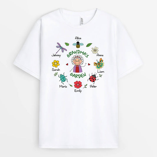 1959AUK1 personalised grandma mums garden t shirt