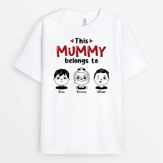 1960AUK1 personalised this mummy grandma belongs to t shirt