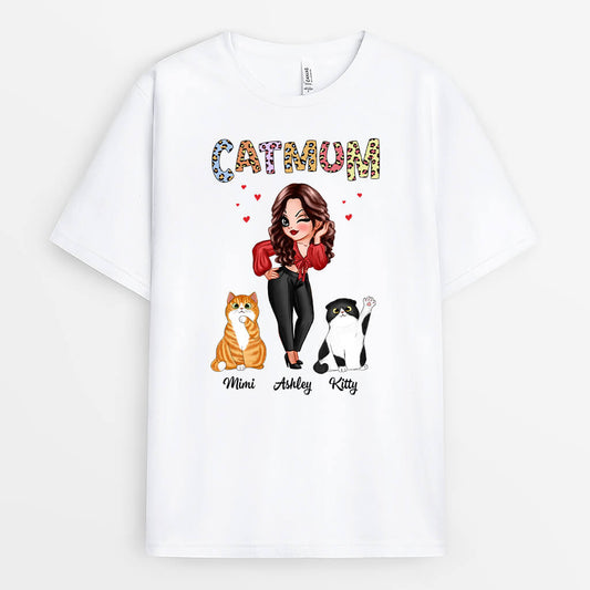 1964AUK1 personalised best cat mummy t shirt
