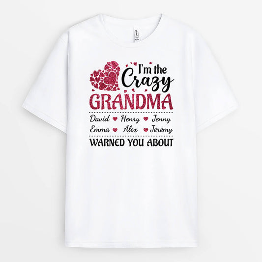 1967AUK1 personalised im the crazy grandma t shirt
