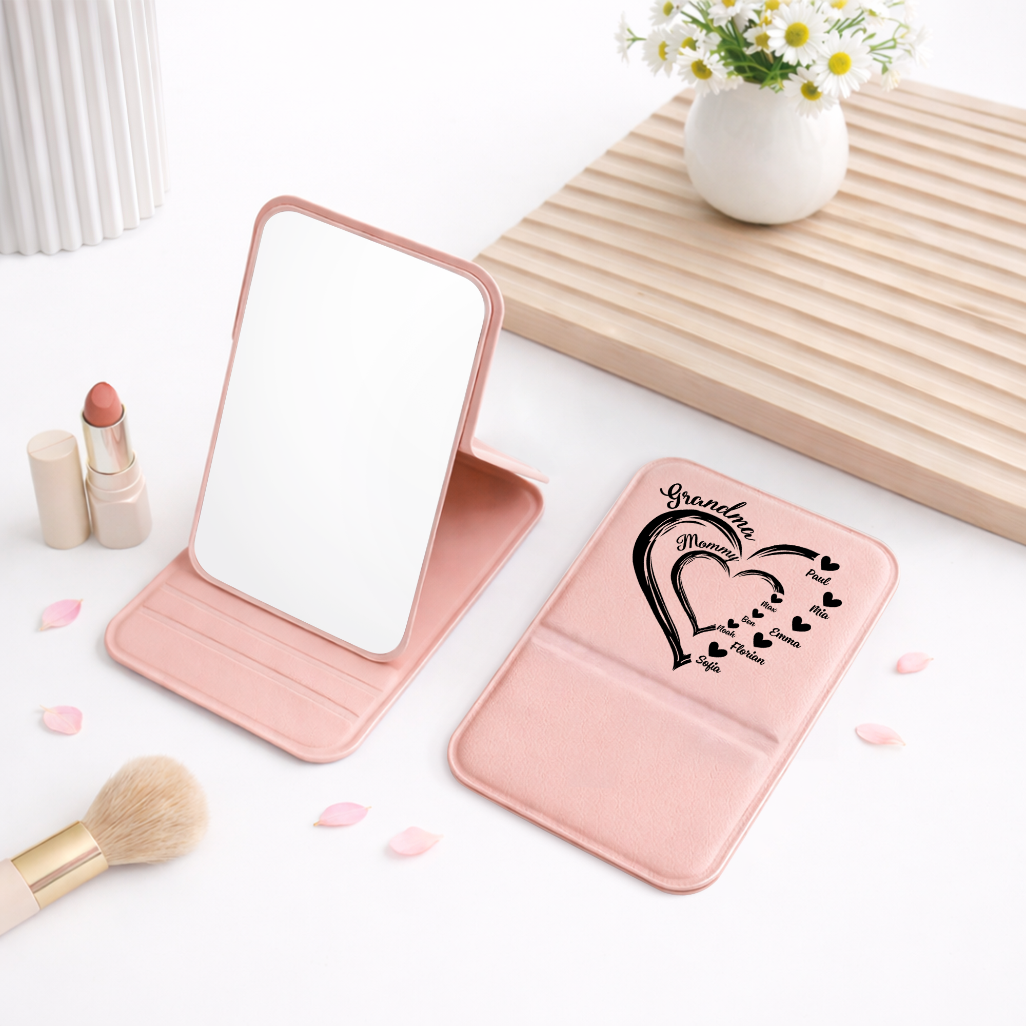 1969AUS2 mommy grandma compact mirror custom grandma gifts with names 1969aj8t7a