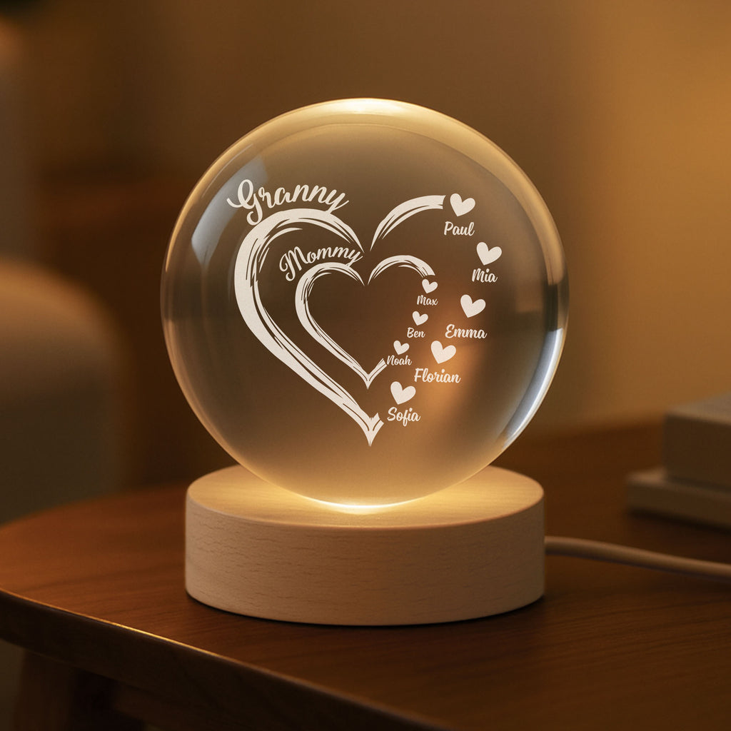 1969LUS2 mom grandma crystal ball lamp personalized grandma gifts 1969LKV5A