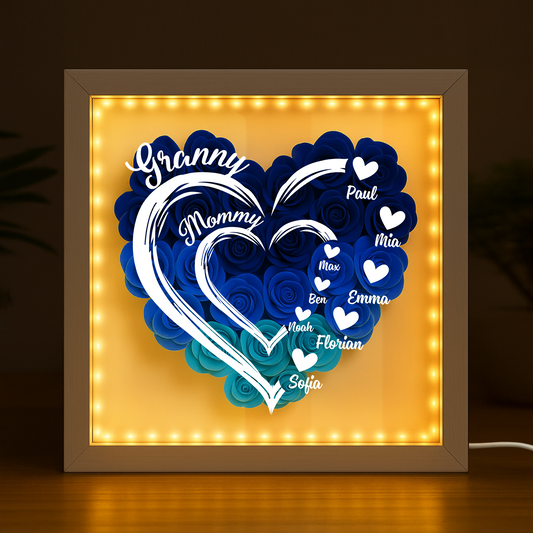 1969OUS2 personalized flower shadow box unique gifts for grandma 1969O