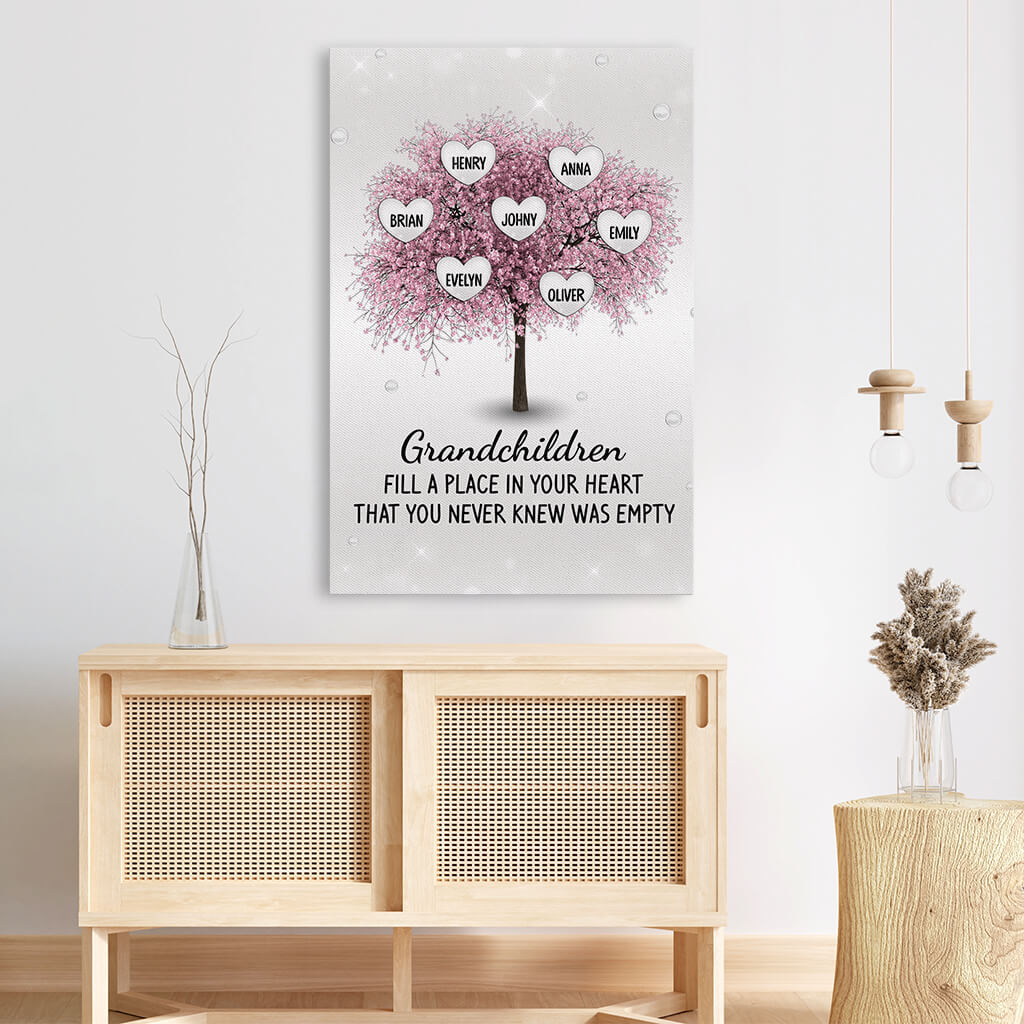 1974CUK3 personalised fill a place in your sweet heart canvas