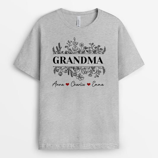 1977AUK2 personalised mum with flowers t shirt_170dc747 086f 4bc8 8790 bd6a34d82b2b