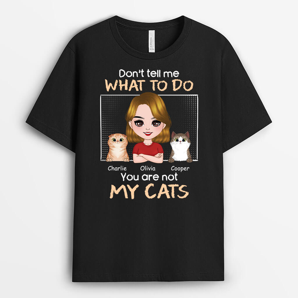 1981AUK1 personalised youre not my cat t shirt