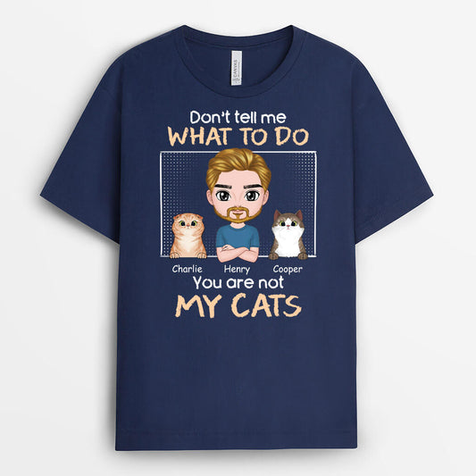 1981AUK2 personalised youre not my cat t shirt