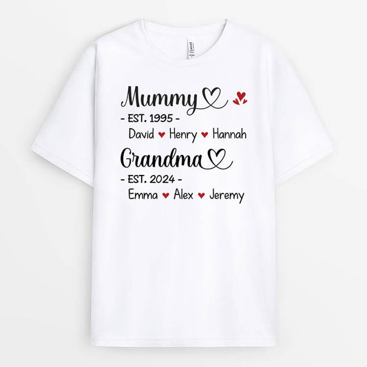 1985AUK1 personalised mum grandma t shirt