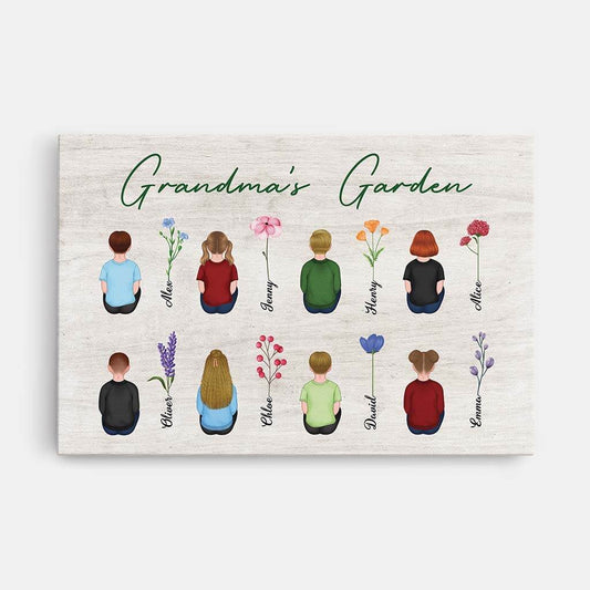 1992CUK1 personalised mum grandmas garden canvas