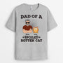 1993AUK1 personalised best dad of a spoiled rotten cat t shirt