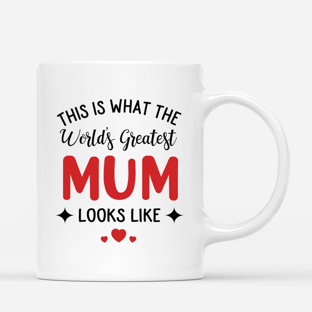 2000MUK7 personalised best mummy looks like mug