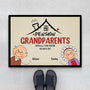 2002DUK1 personalised pension grandmother and grandpa door mat