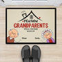 2002DUK2 personalised pension grandmother and grandpa door mat