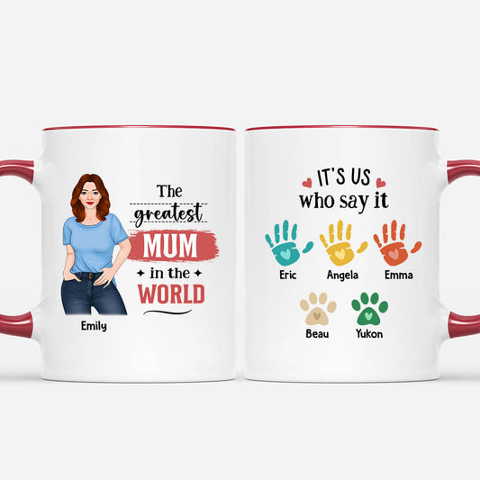 2003MUK1 personalised greatest mummy in the world mug