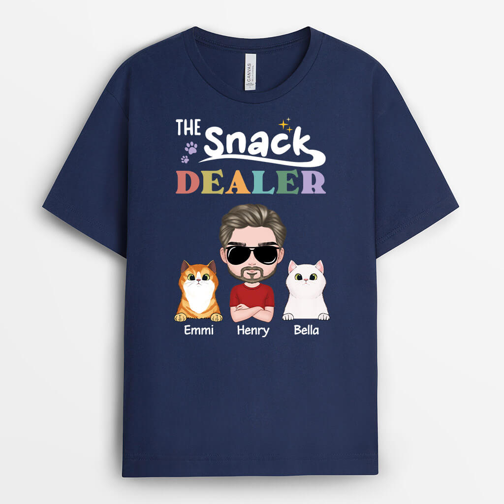 2010AUK2 personalised cats  the snack dealer t shirt