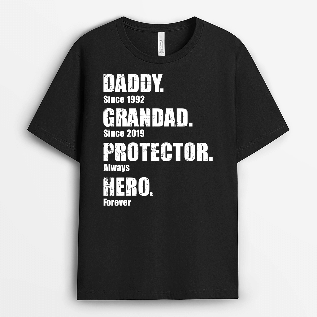 2011AUK2 personalised husband daddy protector hero since t shirt