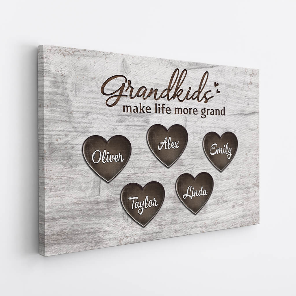 2017CUK2 personalised grandkids make life wonderful canvas