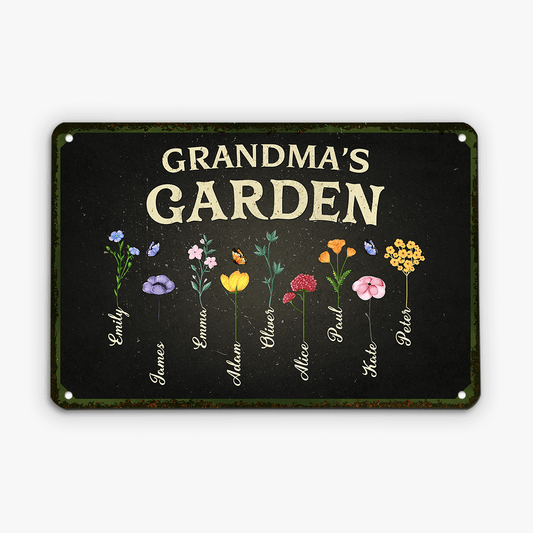 2021EUK1 personalised mother grandmothers garden metal sign