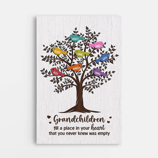 2026CUK1 personalised grandkids fill a place in your heart you never knew that was empty canvas
