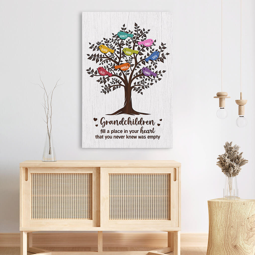 2026CUK3 personalised grandkids fill a place in your heart you never knew that was empty canvas