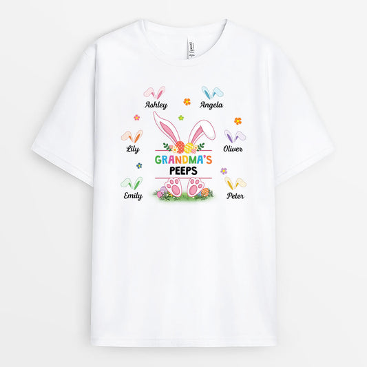 2034AUK1 personalised grandmothers peeps t shirt