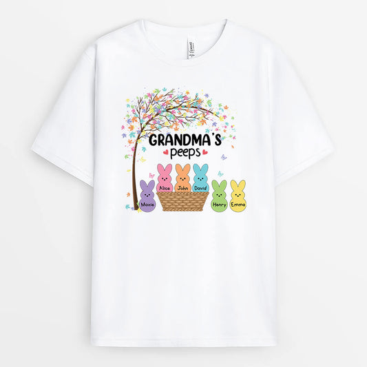 2045AUK1 personalised grandmother mummys peeps t shirt