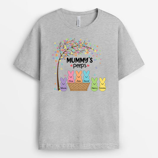 2045AUK2 personalised grandmother mummys peeps t shirt