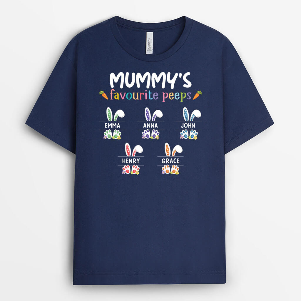 2046AUK1 personalised grandmother mummys favorite peeps t shirt_2